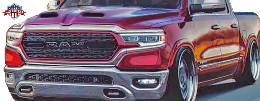 Hellcat Redeye Styled Power Hood 2019-up Ram 1500 New Body style - Click Image to Close